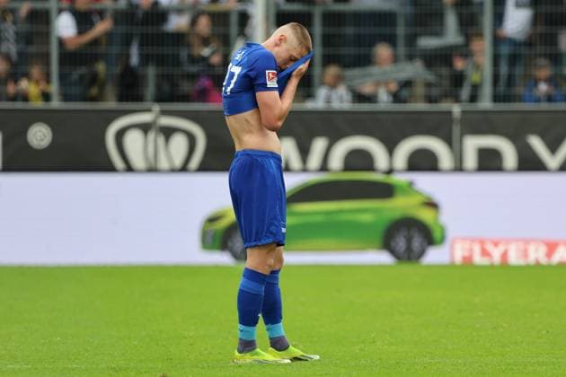 05.05.2024, Fussball, Herren, 2. Bundesliga, Saison 2023 2024, SV 07 Elversberg - Hertha BSC Berlin, Palko Dardai (Hertha BSC) enttäuscht Elversberg Ursapharm-Arena an der Kaiserlinde Saarland Deutschland (DE)