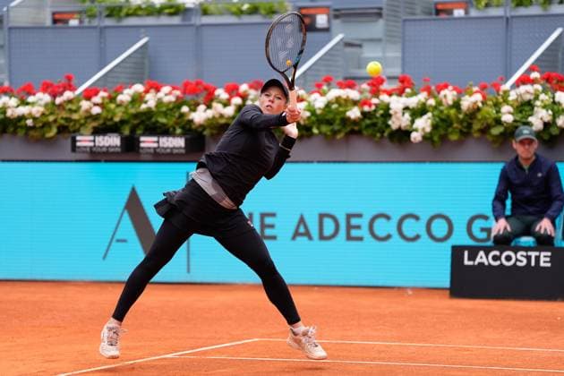 May 5, 2024, Madrid, Madrid, SPAIN: Laura Siegemund of Germany plays doubles with Barbora Krejcikova of Czech Republic against Cristina Bucsa and Sara Sorribes of Spain during the WTA, Tennis Damen Doubles Final of the Mutua Madrid Open 2024, ATP, Tennis Herren Masters 1000 and WTA 1000, tournament celebrated at Caja Magica on May 05, 2024 in Madrid, Spain. Madrid SPAIN - ZUMAa181 20240505_zaa_a181_047 Copyright: xOscarxJ.xBarrosox