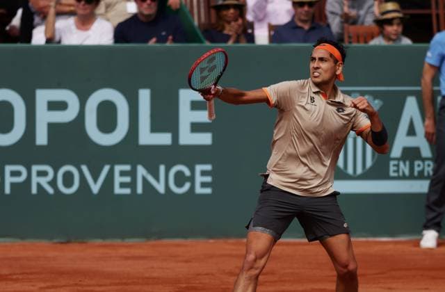 open tennis aix PHOTOPQR LA PROVENCE CYRIL SOLLIER ; Aix-en-Provence ; 05 05 2024 ; Open de tennis d Aix finale Alejandro TAbilo contre Jaume Munar. Aix-en-Provence BdR France  Copyright: xPHOTOPQR LAxPROVENCE MAXPPPxCYRILxSOLLIERx 20240505PVL7542 20240505PVL7599