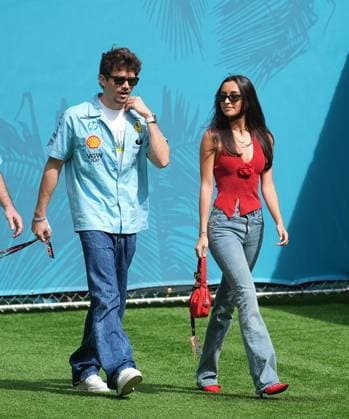 Formula 1 Crypto.com Miami Grand Prix 05.05.2024, Miami International Autodrome, Miami, Formula 1 Crypto.com Miami Grand Prix,im Bild Charles Leclerc (MCO), Scuderia Ferrari HP mit Freundin Alexandra Saint Mleux