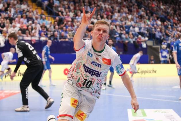 Sport Themen der Woche KW18 Sport Bilder des Tages 05.05.2024, xgox, Handball - Liqui Moly HBL, TBV Lemgo-Lippe - SC Magdeburg emspor, v.l. Gisli Thorgeir Kristjansson (Magdeburg, 10) Jubel, Torjubel, jubelt ueber das Tor, celebrate the goal, celebration Lemgo *** 05 05 2024, xgox, Handball Liqui Moly HBL, TBV Lemgo Lippe SC Magdeburg emspor, v l Gisli Thorgeir Kristjansson Magdeburg, 10 Jubel, Torjubel, jubelt ueber das Tor, celebrate the goal, celebration Lemgo