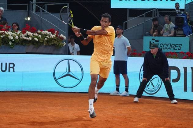 Felix Auger-Aliassime and Jannik Sinner during Finals Masters Series Madrid in Madrid on Sunday, May 5 2024 Cordon Press 