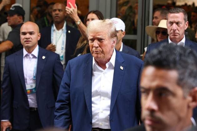 Donald Trump, portrait American politician, media personality, and businessman who served as the 45th president of the United States during the Formula 1 Crypto.com Miami Grand Prix 2024, 6th round of the 2024 Formula One World Championship, WM, Weltmeisterschaft from May 3 to 5, 2024 on the Miami International Autodrome, in Miami, United States of America - F1 - MIAMI GRAND PRIX 2024 DPPI Panoramic  240505_R06_MIAMI_DP_XB5_7850