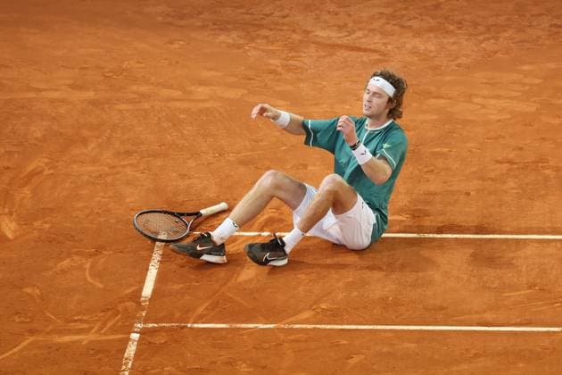 Andrey Rublev (Rus) defeated Felix Auger Aliassime (Can) TENNIS : Mutua Madrid Open 2024 - 05 05 2024 AntoineCouvercelle Panoramic 
