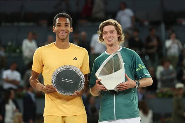 Andrey Rublev (Rus) defeated Felix Auger Aliassime (Can) TENNIS : Mutua Madrid Open 2024 - 05 05 2024 AntoineCouvercelle Panoramic 