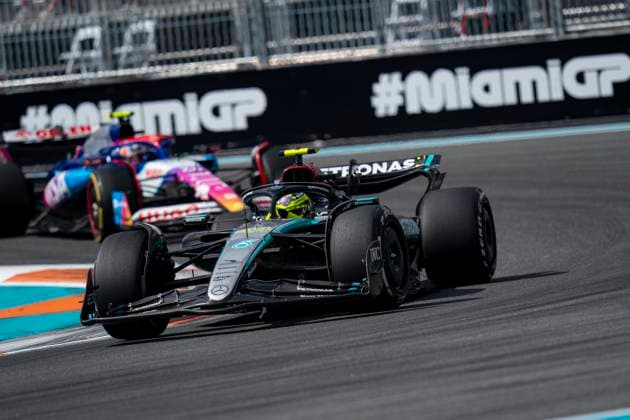 May 5, 2024, Miami, United States: British driver LEWIS HAMILTON (Mercedes-AMG F1 Team) drives during the 2024 FIA Formula 1 Miami Grand Prix at Miami International Autodrome in Miami, United States. Miami United States - ZUMAg147 20240505_fap_g147_038 Copyright: xJamesxGasperottix