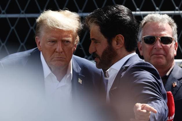 F1 Miami Grand Prix 2024 Donald Trump and Mohammed Ben Sulayem before the Formula 1 Miami Grand Prix at Miami International Autodrome in Miami, United States on May 5, 2024. Miami United States  Copyright: xJakubxPorzyckix originalFilename:porzycki-f1miamig240505_npwdl.jpg