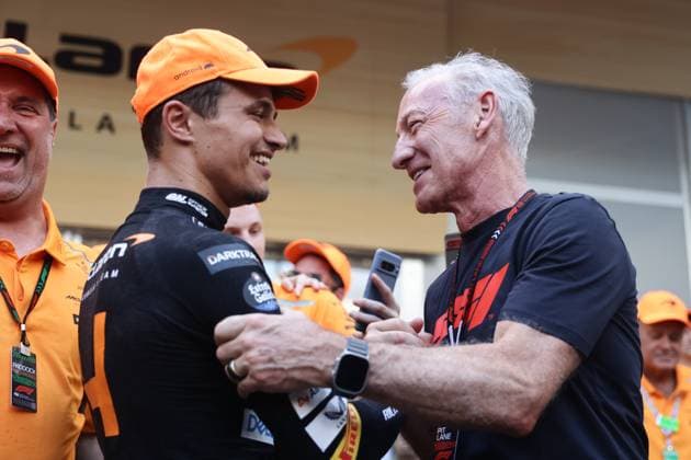 F1 Miami Grand Prix 2024 Lando Norris of McLaren and Greg Maffei after the Formula 1 Miami Grand Prix at Miami International Autodrome in Miami, United States on May 5, 2024. Miami United States  Copyright: xJakubxPorzyckix originalFilename:porzycki-f1miamig240505_npfJ4.jpg