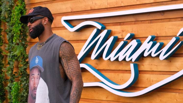 May 5, 2024, Miami, Fl, USA: MAY 05, 2024: Odell Beckham Jr. during the Formula 1 Crypto.com Miami Grand Prix race week in Miami, FL. Jason Pohuski BMR Miami USA - ZUMAb241 20240505_zsa_b241_095 Copyright: xJasonxPohuskix xBmrx