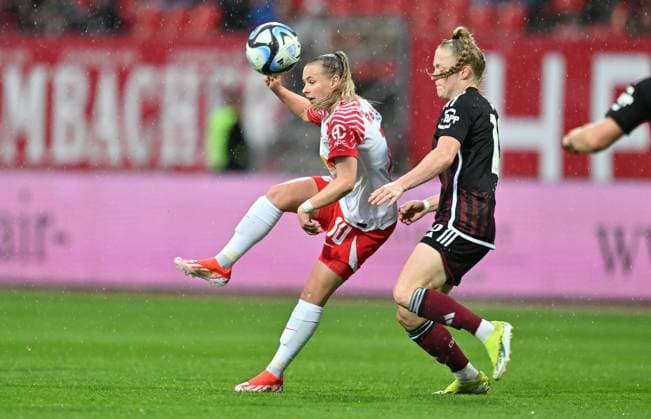 06.05.2024 - Fussball - Saison 2023 2024 - 1. Frauen - Fussball - Bundesliga - 20. Spieltag: 1. FC Nürnberg FCN ( Club ) - RB Leipzig - Sportfoto Zink - xwoxzix - Vanessa Fudalla (10, RB Leipzig ) Franziska Mai (18, 1. FC Nürnberg FCN )