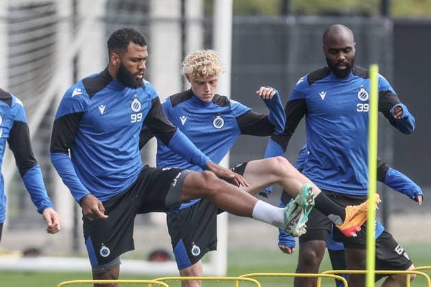 Club s Igor Thiago pictured during a training session of Belgian soccer team Club Brugge KV, on Tuesday 07 May 2024 in Knokke-Heist. The team is preparing for tomorrow s game against Italian club AF Fiorentina, the return leg of the semi-final of the UEFA Conference League competition. BRUNOxFAHY  x92233839x