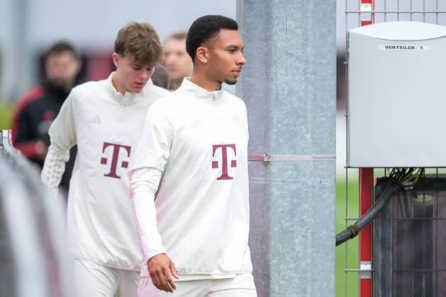 Fußball, Championsleague, 20240507, Abschlusstraining, Real Madrid - FC Bayern München. Im Bild Vincent MANUBA (FC Bayern München). München Trainingsgelände Säbener Str. 51 Bayern Deutschland Copyright: Passion2Press MarkusxFischerx
