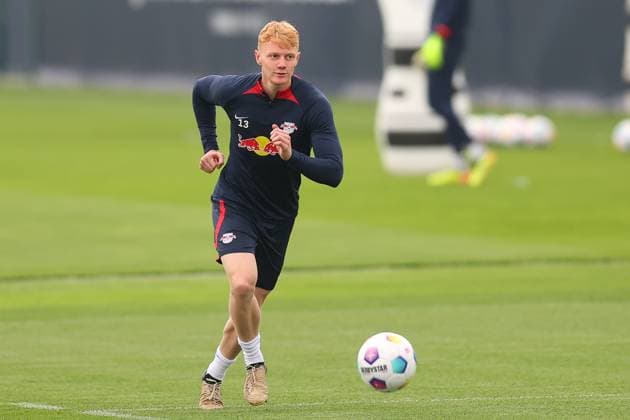 RB Leipzig Training 1. Bundesliga Leipzig, 07.05.2024, Trainingszentrum am Cottaweg, Saison 2023 2024, Fußball, Männer, 1. Bundesliga , RB Leipzig Training , Im Bild: Nicolas Seiwald ,