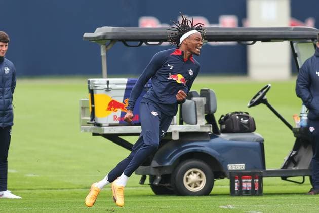 RB Leipzig Training 1. Bundesliga Leipzig, 07.05.2024, Trainingszentrum am Cottaweg, Saison 2023 2024, Fußball, Männer, 1. Bundesliga , RB Leipzig Training , Im Bild: Mohamed Simakan ,