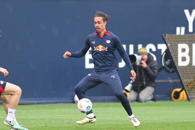 RB Leipzig Training 1. Bundesliga Leipzig, 07.05.2024, Trainingszentrum am Cottaweg, Saison 2023 2024, Fußball, Männer, 1. Bundesliga , RB Leipzig Training , Im Bild: Yussuf Poulsen ,