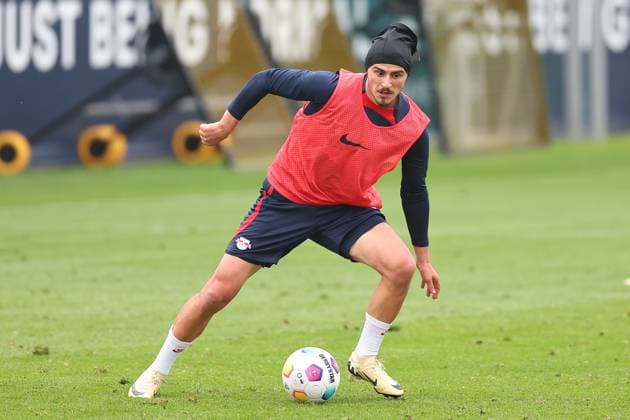 RB Leipzig Training 1. Bundesliga Leipzig, 07.05.2024, Trainingszentrum am Cottaweg, Saison 2023 2024, Fußball, Männer, 1. Bundesliga , RB Leipzig Training , Im Bild: Eljif Elmas ,