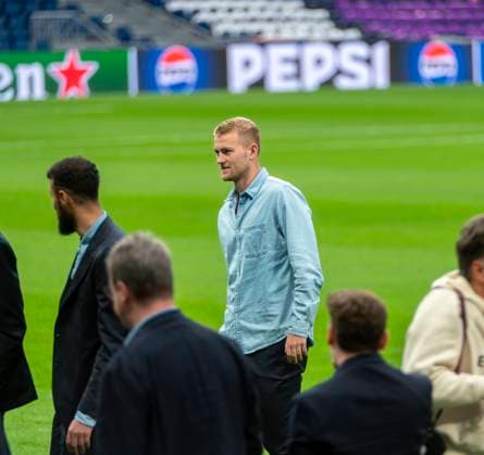 07.05.2024, Fussball UEFA Championsleague 2023 2024: 1 Tag vor dem Halbfinale, Real Madrid - FC Bayern München, Ankunft von FC Bayern Mannschaft am Stadion Santiago Bernabeu Madrid. Matthijs de Ligt (FC Bayern München)