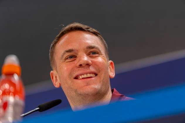 07.05.2024, Fussball UEFA Championsleague 2023 2024: 1 Tag vor dem Halbfinale, Real Madrid - FC Bayern München, Pressekonferenz des FC Bayern im Stadion Santiago Bernabeu Madrid. Torwart Manuel Neuer (FC Bayern München)