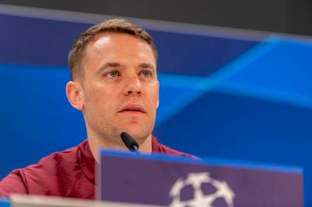07.05.2024, Fussball UEFA Championsleague 2023 2024: 1 Tag vor dem Halbfinale, Real Madrid - FC Bayern München, Pressekonferenz des FC Bayern im Stadion Santiago Bernabeu Madrid. Torwart Manuel Neuer (FC Bayern München)