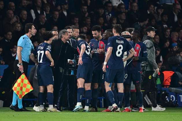Trainer Luis Enrique (Paris Saint-Germain), Paris Saint-Germain vs. Borussia Dortmund, Fussball, Champions League, Halbfinale, 07.05.2024 Paris Nordrhein-Westfalen Frankreich