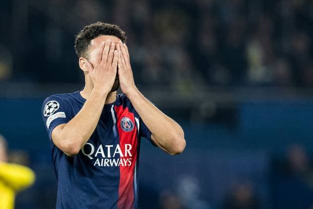 UEFA Champions League: FC Paris Saint-Germain - Borussia Dortmund; 07.05.2024 Goncalo Ramos (FC Paris Saint-Germain, 9) schlägt die Hände vor dem Gesicht zusammen, frustriert UEFA Champions League: FC Paris Saint-Germain - Borussia Dortmund , Paris, Parc des Princes Copyright: xBEAUTIFULxSPORTS Wunderlx
