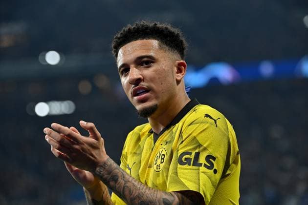 07.05.2024, xjrdrx, Fussball UEFA Champions League, Paris St.Germain - Borussia Dortmund emspor, v.l. Jadon Sancho (Borussia Dortmund) (DFL DFB REGULATIONS PROHIBIT ANY USE OF PHOTOGRAPHS as IMAGE SEQUENCES and or QUASI-VIDEO) Paris