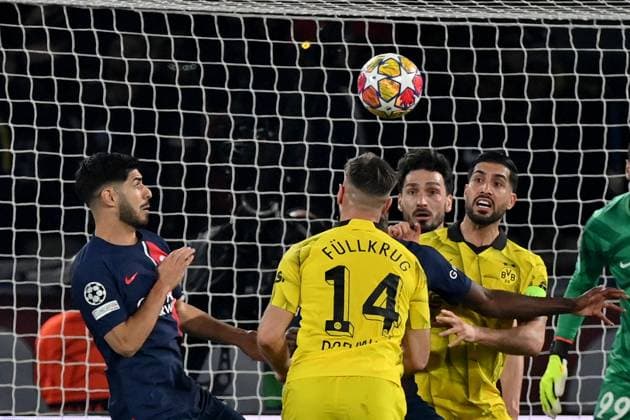 07.05.2024, xjrdrx, Fussball UEFA Champions League, Paris St.Germain - Borussia Dortmund emspor, v.l. Marco Asensio (PSG Paris St.Germain) Niclas Füllkrug (Borussia Dortmund) Emre Can (Borussia Dortmund) (DFL DFB REGULATIONS PROHIBIT ANY USE OF PHOTOGRAPHS as IMAGE SEQUENCES and or QUASI-VIDEO) Paris