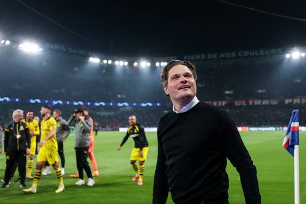 07.05.2024, Fussball, Saison 2023 2024, UEFA Champions League, Halbfinale, Paris Saint-Germain - Borussia Dortmund, Trainer Edin Terzic (Borussia Dortmund) ist stolz auf seine Mannschaft, Paris Parc de Princes Paris Frankreich xRHR-FOTO DEx Copyright: DennisxEwert RHR-FOTOx RHR-FOTO DE