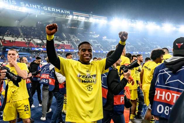 Youssoufa Moukoko 18 (Borussia Dortmund), Paris Saint-Germain vs. Borussia Dortmund, Fussball, Champions League, Halbfinale, 07.05.2024 Paris Nordrhein-Westfalen Frankreich