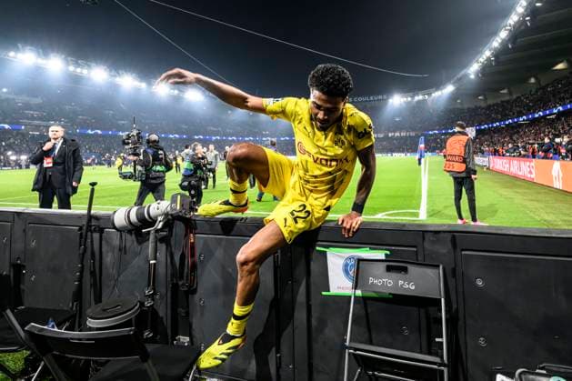 Ian Maatsen 22 (Borussia Dortmund), Paris Saint-Germain vs. Borussia Dortmund, Fussball, Champions League, Halbfinale, 07.05.2024 Paris Nordrhein-Westfalen Frankreich