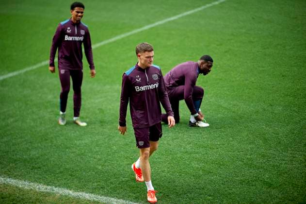 LEVERKUSEN, GERMANY - 8 MAY, 2024: Florian Wirtz, Pre match UEFA Europa League practice FC Bayer 04 Leverkusen at BayArena  Copyright: xVitaliixKliuiev(Vitleo),xVITALIIxKLIUIEVx