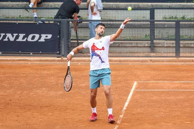 Novak Djokovic during Internazionali BNL d Italia, International Tennis match in Rome, Italy, May 08 2024  Copyright: xRobertaxCorradin IPAxSportx xipax xx IPA_45861013 IPA_Agency_IPA45861013