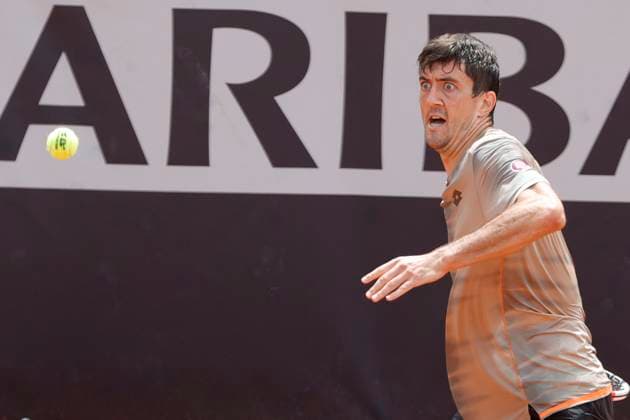 May 8, 2024, Rome, Lazio, Italy: Sebastian Ofner (AUT) is playing during the first round match Yoshihito Nishioka (JPN) against on day three of the Internazionali BNL D Italia 2024 at Foro Italico on May 08, 2024 in Rome, Italy. Rome Italy - ZUMAl131 20240508_zsp_l131_005 Copyright: xCiroxDexLucax