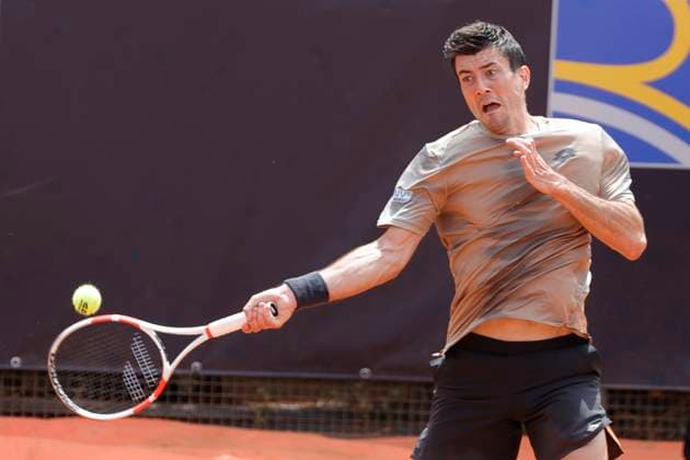 May 8, 2024, Rome, Lazio, Italy: Sebastian Ofner (AUT) is playing during the first round match Yoshihito Nishioka (JPN) against on day three of the Internazionali BNL D Italia 2024 at Foro Italico on May 08, 2024 in Rome, Italy. Rome Italy - ZUMAl131 20240508_zsp_l131_017 Copyright: xCiroxDexLucax