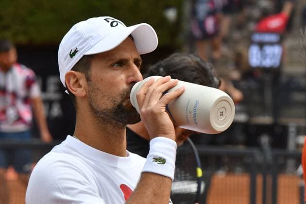 International Tennis match - Internazionali BNL d Italia Internazionali di Tennis Roma 2024 8 Maggio 2024 Nella foto: Novak Djokovic Rome Italy  Copyright: xIPAxSport ABACAx