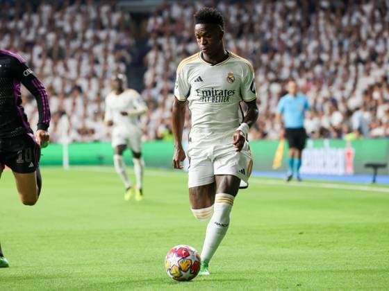 Vinicius Junior (Real Madrid 7) am Ball, Real Madrid vs. FC Bayern Muenchen, Championsleague-Halbfinale, Rueckspiel, Saison 2023-24, 8.5.2024, Real Madrid vs. FC Bayern Muenchen, Championsleague-Halbfinale, Rückspiel, Saison 2023-24, 8.5.2024, Copyright: xEibner-Pressefoto joergxNiebergax EP_JNL