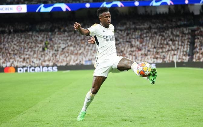 Vinicius Junior (Real Madrid 7), Real Madrid vs. FC Bayern Muenchen, Championsleague, Halbfinale, Rueckspiel, Saison 2023 24, 8.5.2024, Real Madrid vs. FC Bayern Muenchen, Championsleague, Halbfinale, Rueckspiel, Saison 2023 24, 8.5.2024, Madrid Copyright: xEibner-Pressefoto joergxNiebergax EP_JNL