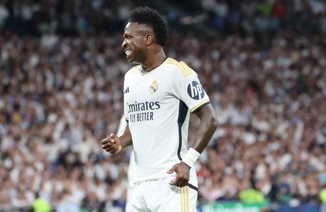 Vinicius Junior (Real Madrid 7) Gestik, Mimik, Emotionen, Real Madrid vs. FC Bayern Muenchen, Championsleague-Halbfinale, Rueckspiel, Saison 2023 24, 8.5.2024, Real Madrid vs. FC Bayern Muenchen, Championsleague-Halbfinale, Rueckspiel, Saison 2023 24, 8.5.2024, Madrid Copyright: xEibner-Pressefoto joergxNiebergax EP_JNL