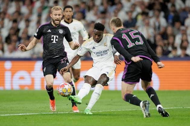 Vinicius Junior 7 ( Madrid ), Real Madrid vs. FC Bayern Muenchen, Fussball, Champions League, Halbfinale, 08.05.2024 Madrid Madrid Spanien