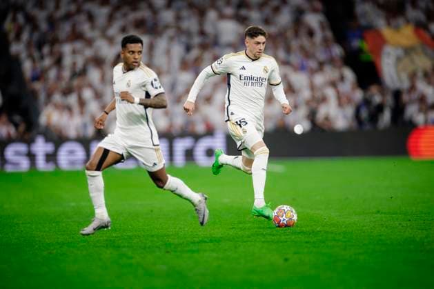 Federico Valverde 15 ( Madrid ), Real Madrid vs. FC Bayern Muenchen, Fussball, Champions League, Halbfinale, 08.05.2024 Madrid Madrid Spanien
