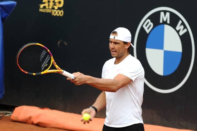 Foto IPP Cavaliere Emiliano. Roma 09 05 2024. Tennis Internazionali d Italia 2024. Nella foto: Rafael Nadal in allenamento. Italy Photo Press - World Copyright italy ITALY  Copyright: xR4924_italyphotopressx