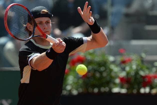 Belgium Zizou Bergs during her match against Belgium Zizou Bergs Spain Rafael Nadal at the Italian Open tennis tournament in Rome, Thursday, May 9, 2024.(Alfredo Falcone LaPresse)  Copyright: xAlfredoxFalcone LaPressex