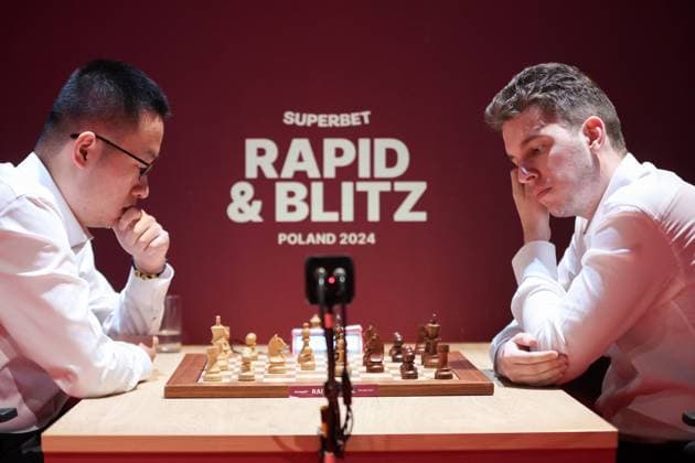 Sport Themen der Woche KW19 WARSZAWA 09.05.2024 WIELKI TURNIEJ SZACHOWY GCT SZACHY SZYBKIE I BLYSKAWICZNE --- SUPERBET RAPID AND BLITZ POLAND 2024 GRAND CHESS TOUR IN WARSAW WEI YI JAN-KRZYSZTOF DUDA FOT. PIOTR KUCZA FOTOPYK NEWSPIX.PL --- Newspix.pl  240509PYK0019