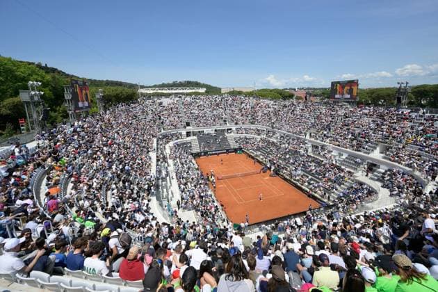 Rafael Nadal Against Zizou Bergs At ATP, Tennis Herren Master 1000 - Italy Rafael Nadal (ESP) during the first round against Zizou Bergs (BEL) of the ATP Master 1000 Internazionali BNL D Italia tournament at Foro Italico in Rome, Italy on May 9, 2024. Photo by Fabrizio Corradetti LiveMedia IPA ABACAPRESS.COM Rome Italy  Copyright: xLiveMedia IPA ABACAx