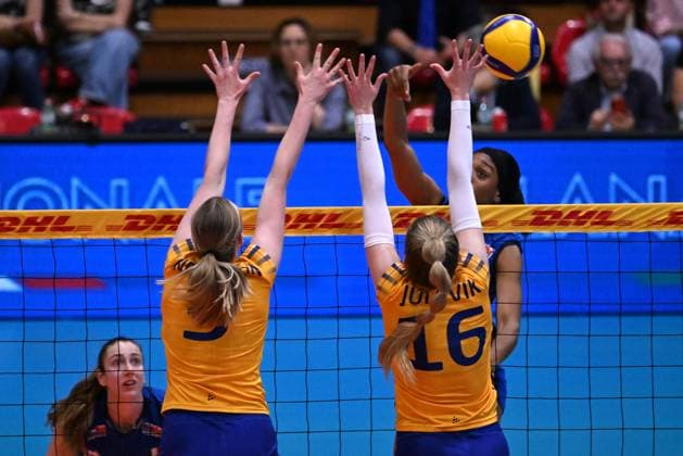 Actions game and players images between Italian Senior Women s national team, Nationalteam and Swedish Senior Women s National Team in the VOLLEYBALL - FRIENDLY MATCH - Test Match at PalaBancaSport di Piacenza - May 9, 2024 during Test Match - Italy Women vs Sweden, Volleyball Test Match in Piacenza, Italy, May 09 2024  Copyright: xDuilioxDellaxLibera IPAxSportx x xx IPA_45904725 IPA_Agency_IPA45904725