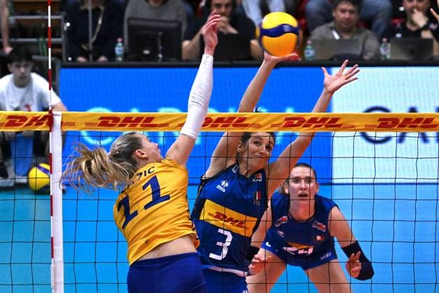 Actions game and players images between Italian Senior Women s national team, Nationalteam and Swedish Senior Women s National Team in the VOLLEYBALL - FRIENDLY MATCH - Test Match at PalaBancaSport di Piacenza - May 9, 2024 during Test Match - Italy Women vs Sweden, Volleyball Test Match in Piacenza, Italy, May 09 2024  Copyright: xDuilioxDellaxLibera IPAxSportx x xx IPA_45904754 IPA_Agency_IPA45904754
