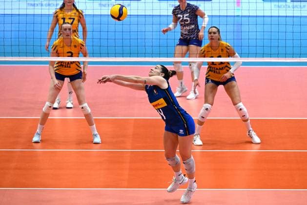 Actions game and players images between Italian Senior Women s national team, Nationalteam and Swedish Senior Women s National Team in the VOLLEYBALL - FRIENDLY MATCH - Test Match at PalaBancaSport di Piacenza - May 9, 2024 during Test Match - Italy Women vs Sweden, Volleyball Test Match in Piacenza, Italy, May 09 2024  Copyright: xDuilioxDellaxLibera IPAxSportx x xx IPA_45904813 IPA_Agency_IPA45904813