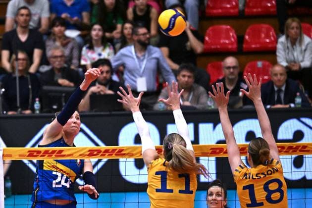 Volleyball Test Match - Test Match - Italy Women vs Sweden Actions game and players images between Italian Senior Women s national team, Nationalteam and Swedish Senior Women s National Team in the VOLLEYBALL - FRIENDLY MATCH - Test Match at PalaBancaSport di Piacenza - May 9, 2024 during Test Match - Italy Women vs Sweden, Volleyball Test Match in Piacenza, Italy, May 09 2024 Piacenza Italy  Copyright: xIPAxSport ABACAx