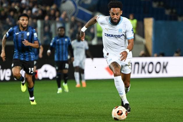 Football Europa League match - Atalanta BC vs Olympique De Marseille Pierre-Emerick Aubameyang of Olympique Marsiglia during the UEFA Europa League Semi finals second leg match between Atalanta BC and Olympique Marsiglia on May 9, 2024 at Gewiss stadium in Bergamo, Italy. Credit: Tiziano Ballabio Bergamo Italy  Copyright: xIPAxSport ABACAx
