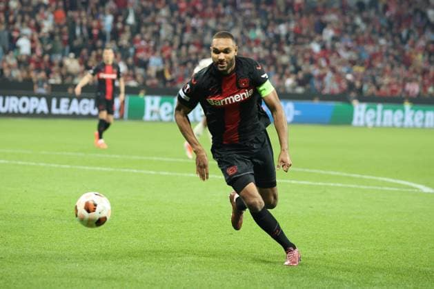 Jonathan Tah (Bayer 04 Leverkusen) beim Spiel der Europa League (Halbfinale-Rückspiel) Bayer 04 Leverkusen - AS Rom. Copyright: Thomas Pakusch
